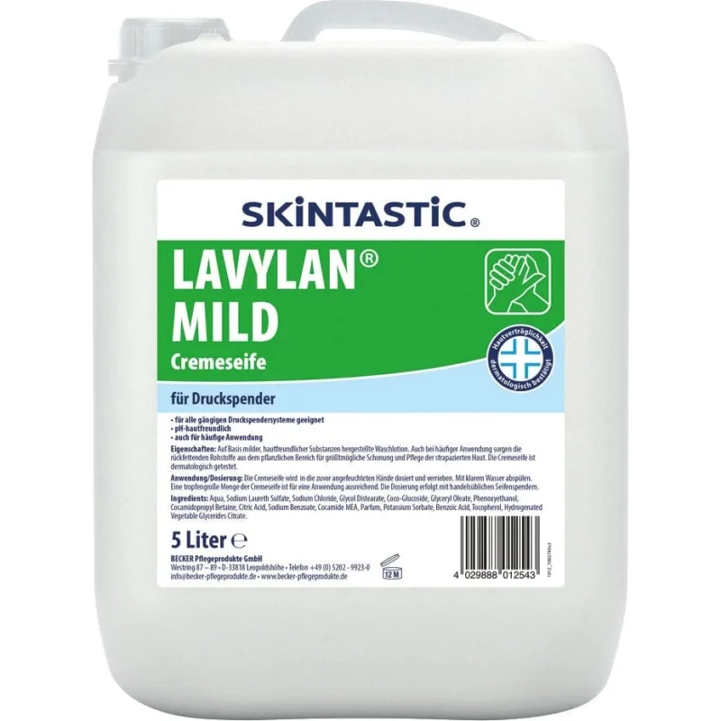 Skintastic LAVYLAN MILD Cremeseife für Druckspender 5 Liter Kanister