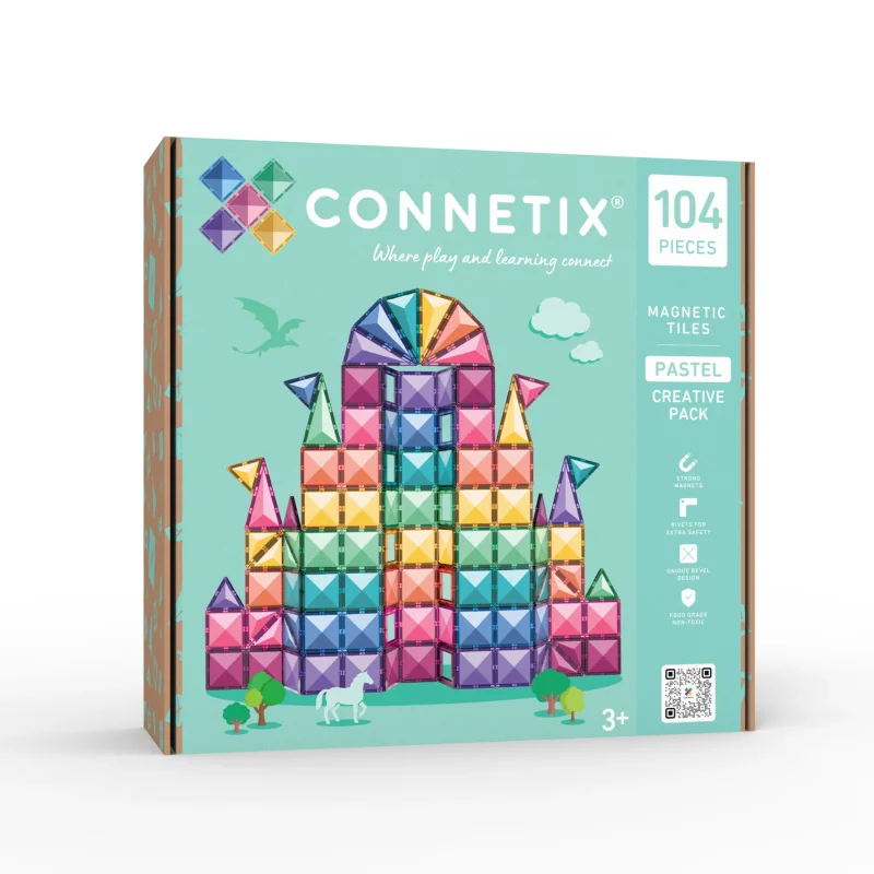 connetix - Magnetbausteine Pastel Creative Pack 104-tlg.