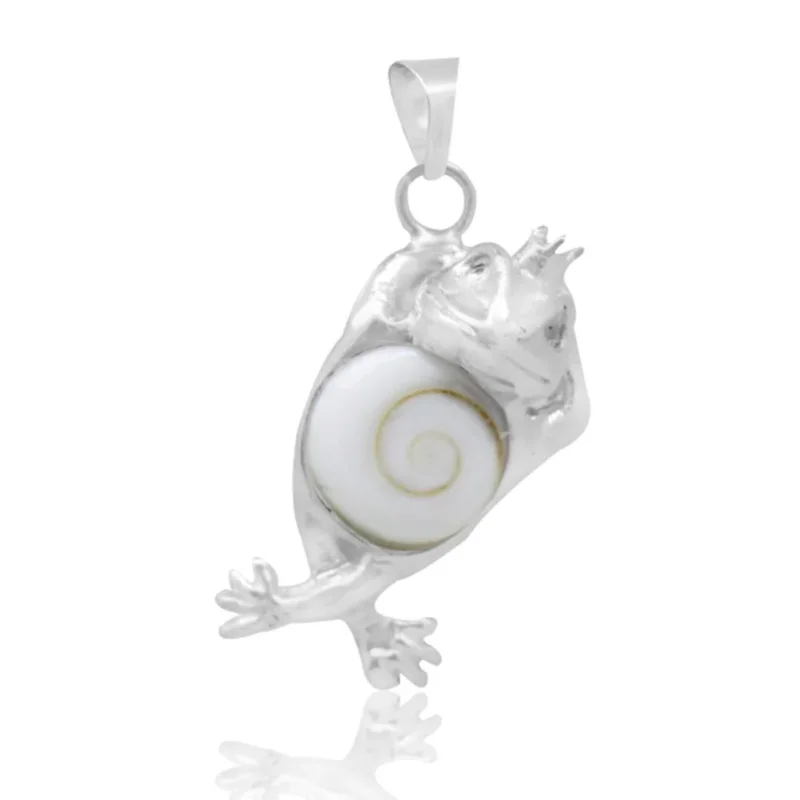 Shivaauge Froschkönig 17 mm AnhÀnger Frosch 925er Sterling Silber SilberanhÀnger Shiva Auge