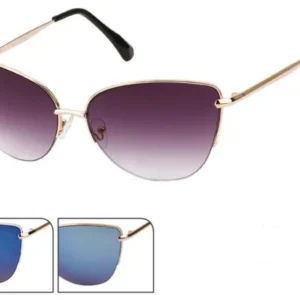 Sonnenbrille Pilotenbrille 400 UV Cateye Rand dünn Unterseite frameless