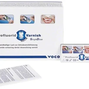 VOCO Profluorid Varnish SingleDose Verpackung mit Bubble Gum-Geschmack.