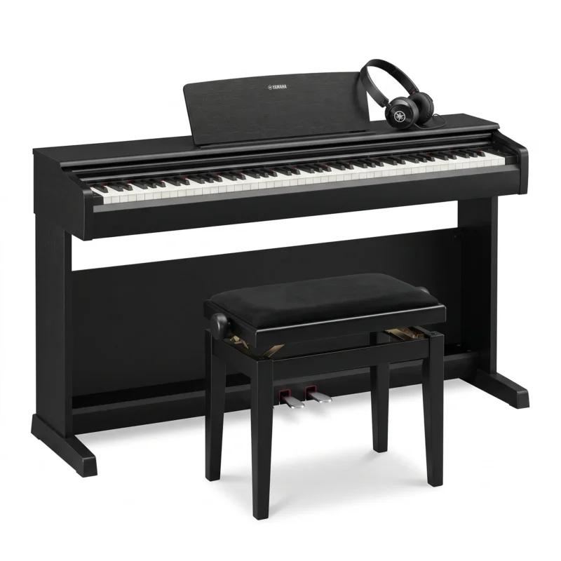 Yamaha YDP-146 Arius Schwarz Matt Bundle mit Bank und Kopfhörer – bundle-hero