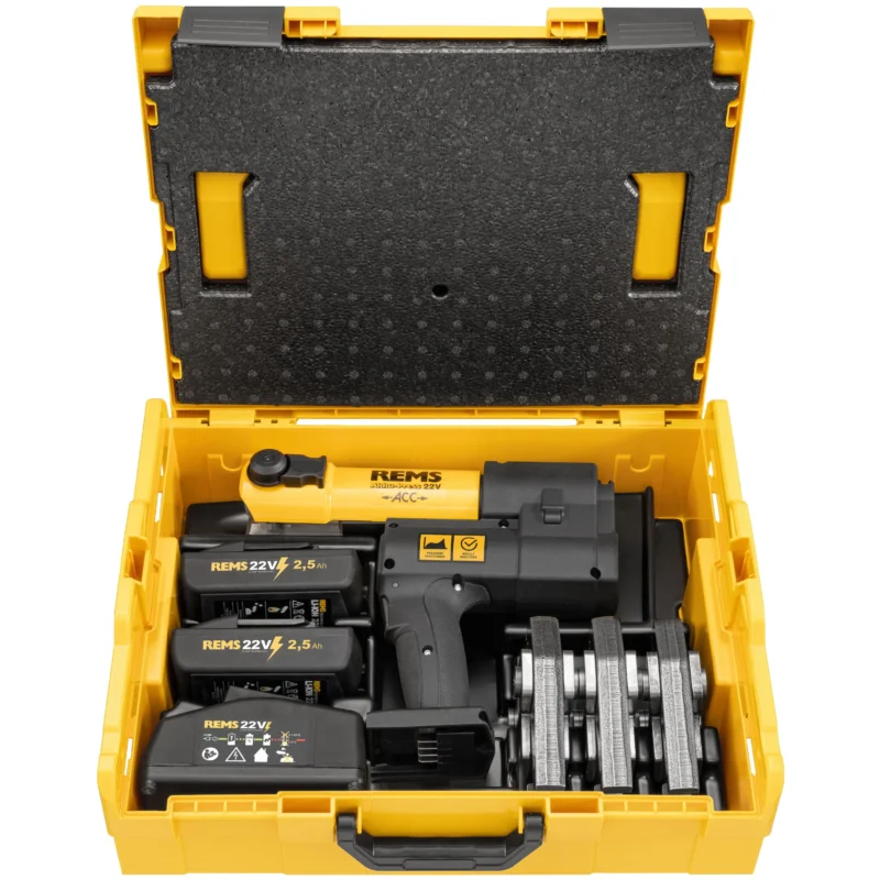 REMS - Akku-Press 22V ACC Set V 15+22+28 +Akku 2,5 Ah L-Boxx 576072 R220
