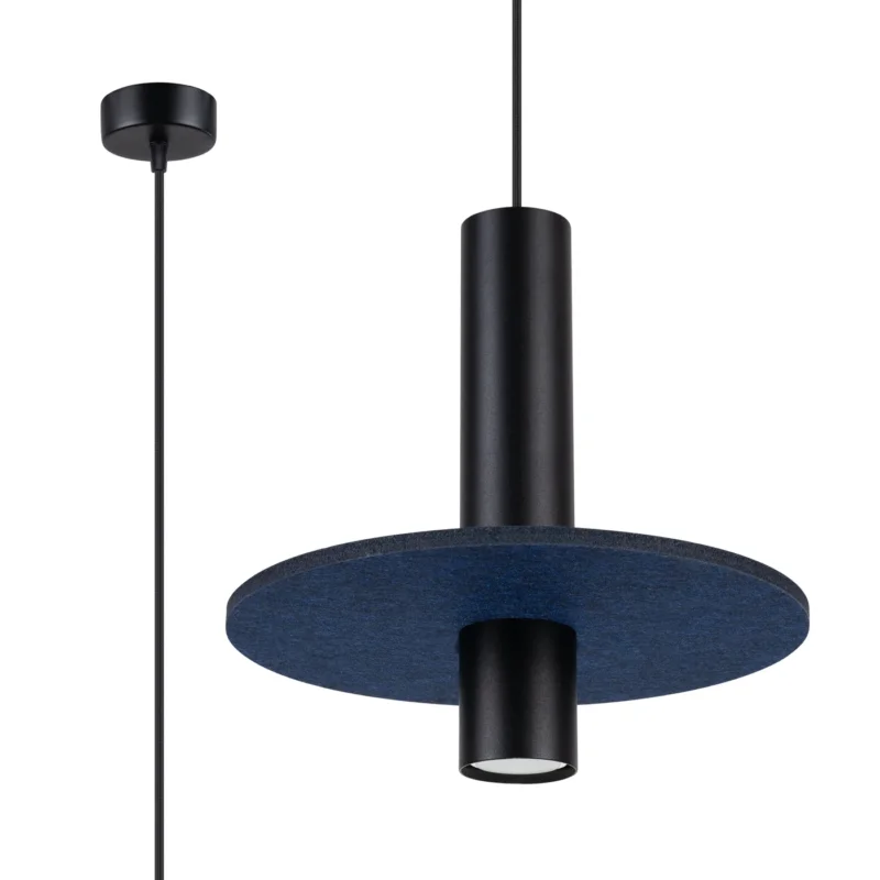 Pendelleuchte PELTA 1 schwarz/marineblau