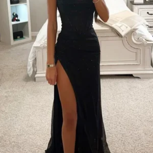 Glamouröses Maxikleid mit Pailletten und Korsett - Celeste