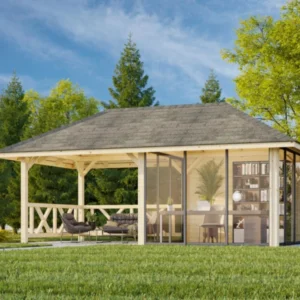 Palmako Bianca 16,6 m2 Set 204 Slide - Gartenhaus
