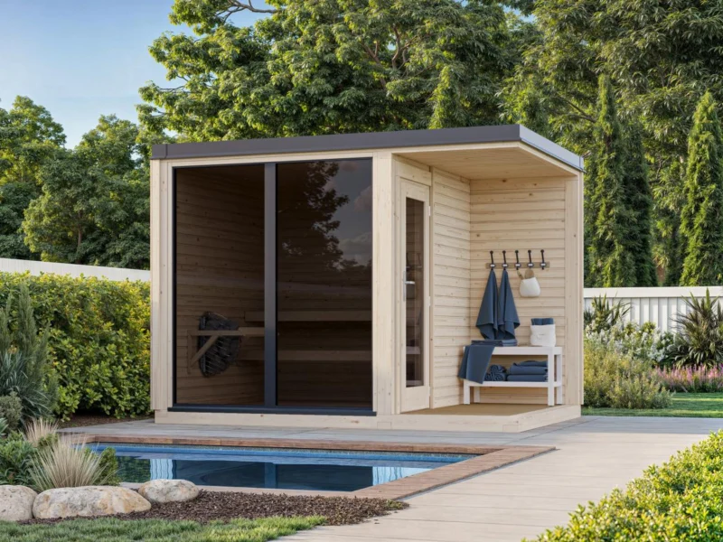 Palmako Sarah 3,8+2,1 m2 - Sauna