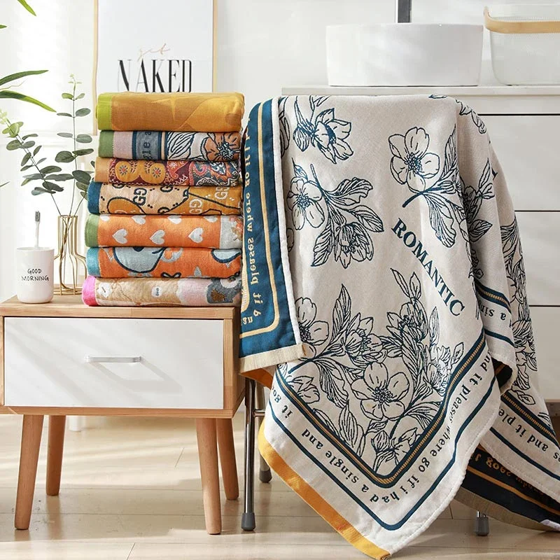 Reversibles Baumwollbadetuch in bunten Farben | AquaChic