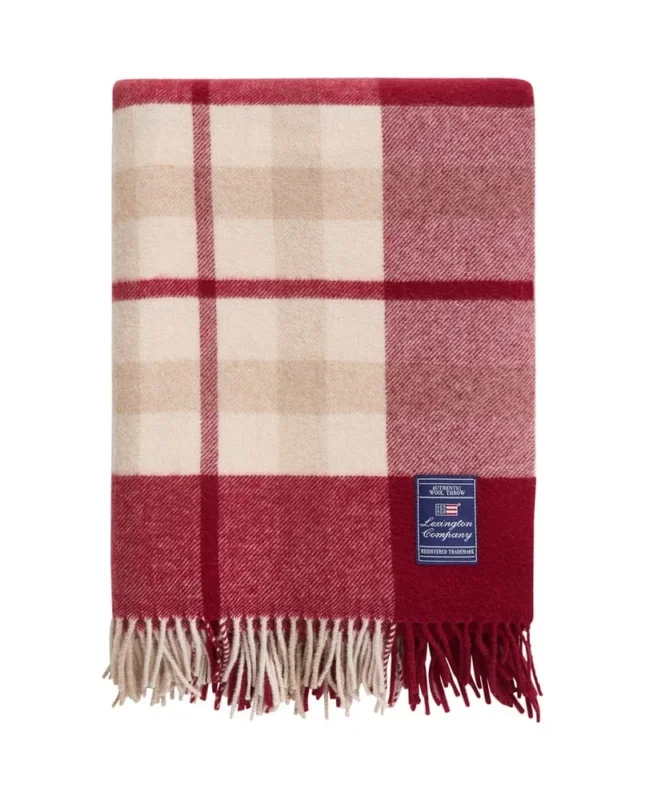 Lexington Checked Recycled Wool Kuscheldecke