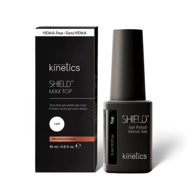 LIGHT Clear MAX Top Coat (No Wipe) OHNE HEMA 15ml KINETICS