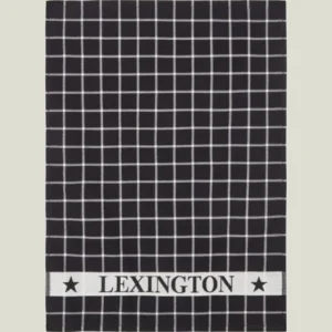 LEXINGTON Küchentuch aus bio-baumwollfrottee, schwarz/weiß