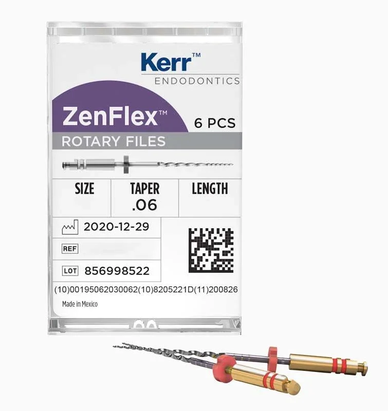 ZenFlex™ NiTi Rotary Feilen 21mm 40/.06 in Verpackung.