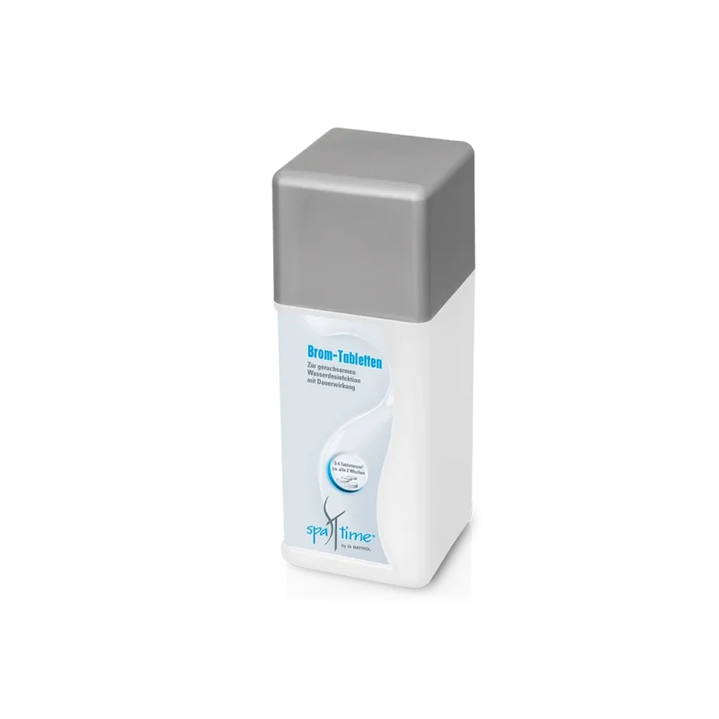 BAYROL SpaTime Brom-Tabletten 0,8 kg geruchsarme Wasserdesinfektion mit Dauerwirkung | Flasche (800 g)