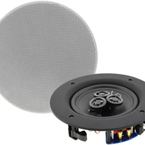 Einbaulautsprecher "CTE-30W ", 2-Wege 80W, 8Ohm, 234x67mm, Rund, weiß