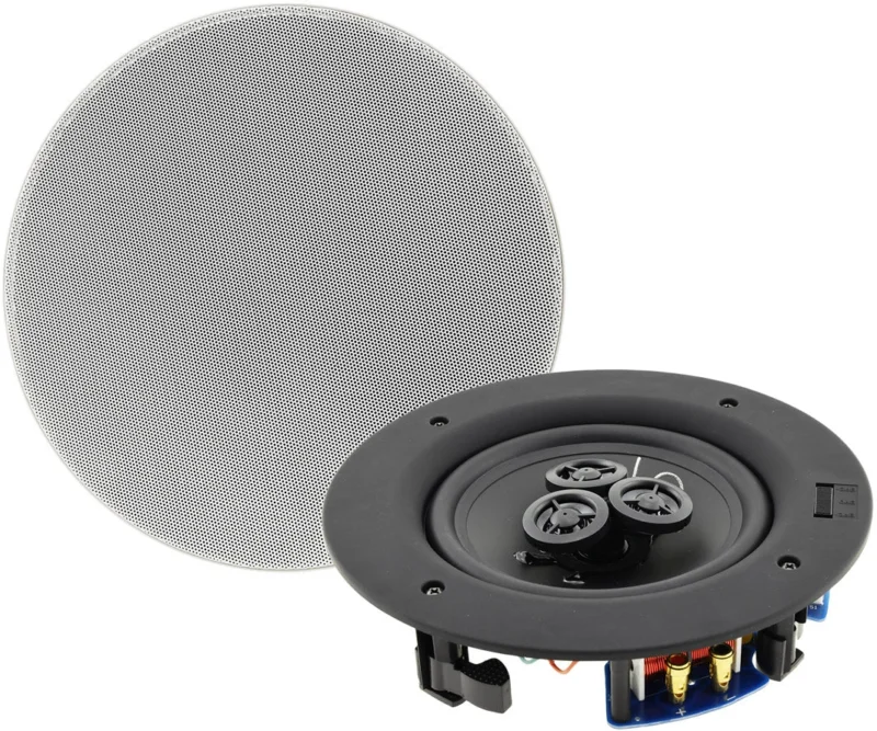Einbaulautsprecher "CTE-30W ", 2-Wege 80W, 8Ohm, 234x67mm, Rund, weiß