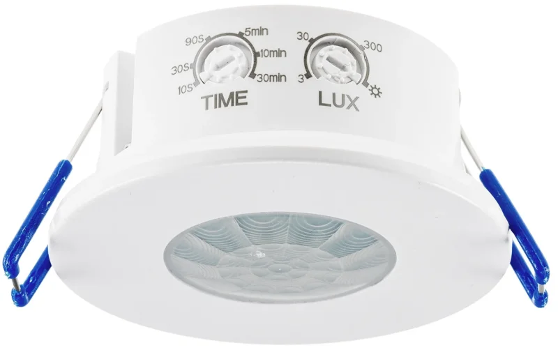 Decken-Einbau-Bewegungsmelder 360° IP65 LED geeignet, 8m Detektion, weiß,76x36mm