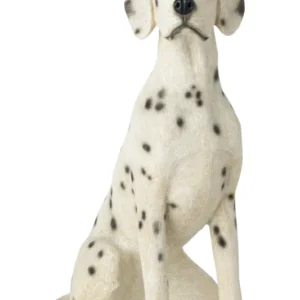 Deko Dalmatiner Hund Rocky sitzend weiß schwarz 60 cm