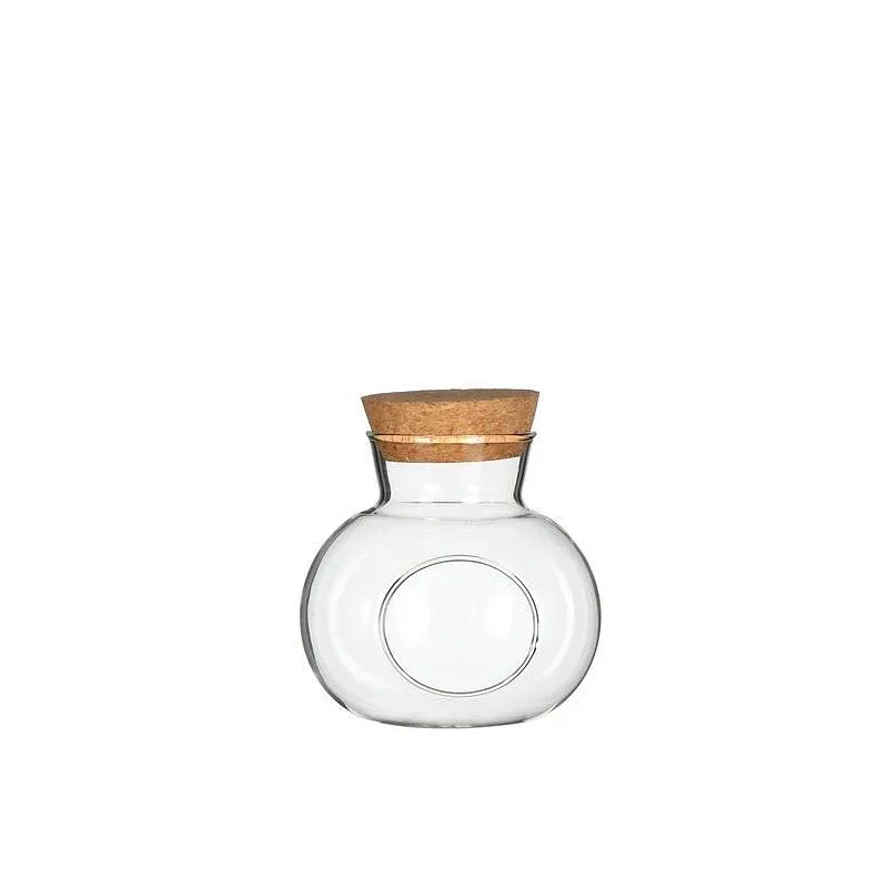Glass Sphere with Cork Ø14 h.15 cm
