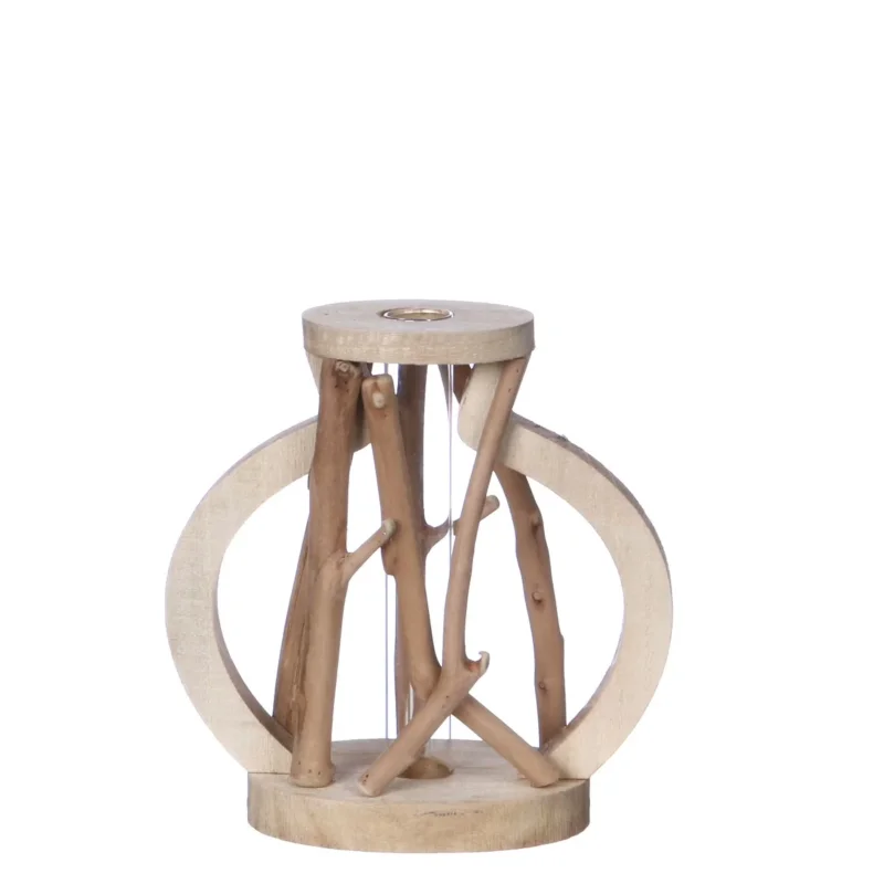 Test tube with stand made of driftwood large (1 pcs.)
