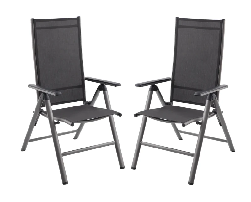 Hochlehner Gartenstuhl MARLA Klappstuhl Aluminium 2er-Set von Garden Pleasure