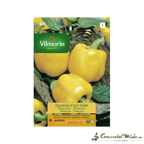 VILMORIN Semillas Pimiento Cuadrado Amarillo de Asti