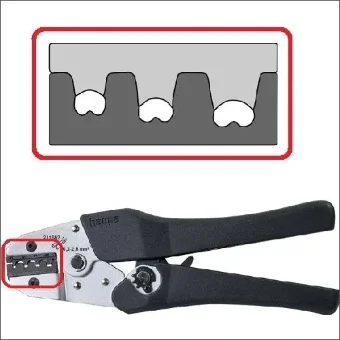 HAUPA 210762/E Presseinsatz fuer Crimpzange Kabelschuh-Verbinder, Aderendhuelse, Schirmanschluss