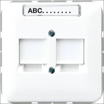 JUNG CD569-2NATWW Bauteil / Zentralplatte Kommunikations-Schalterprogramm
