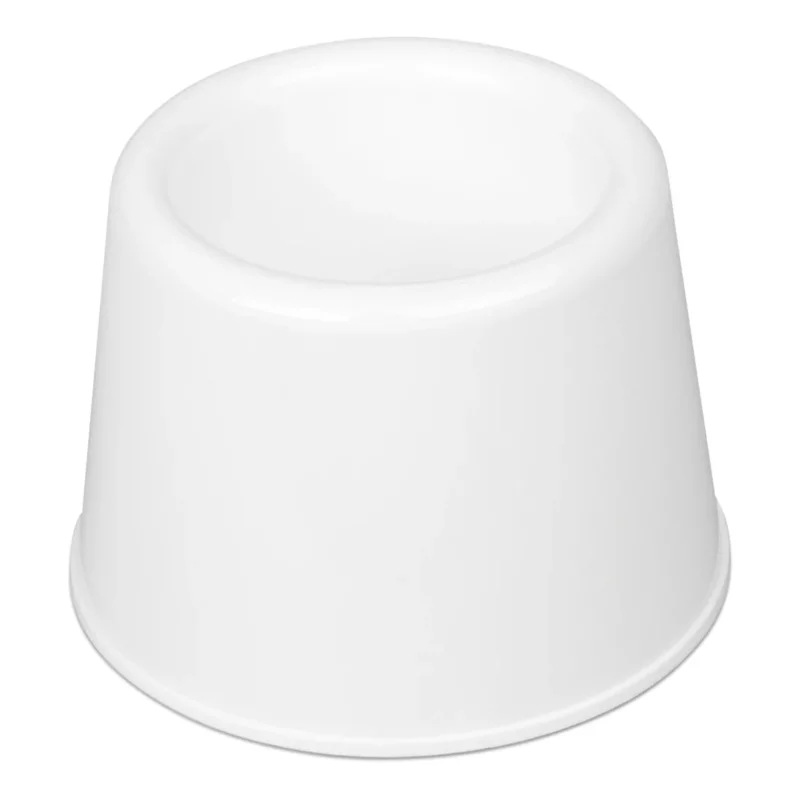 Der Nölle Profi Brush WC-Topf (10 cm, weiß, Kunststoff) von Nölle Profi Brush Bürsten- & Pinseltechnik e.K., ideal für Hygieneartikel wie die WC-Bürste, zeichnet sich durch einen breiten Boden und eine schmale Öffnung aus - perfekt für das Badezimmer.