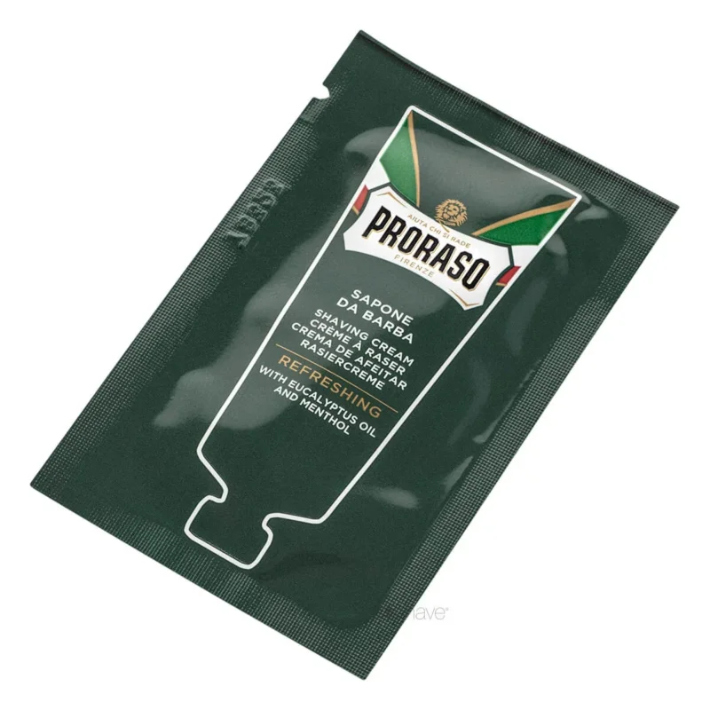 Rasiercreme - Refresh, Eukalyptus & Menthol, Probe, 4 ml.