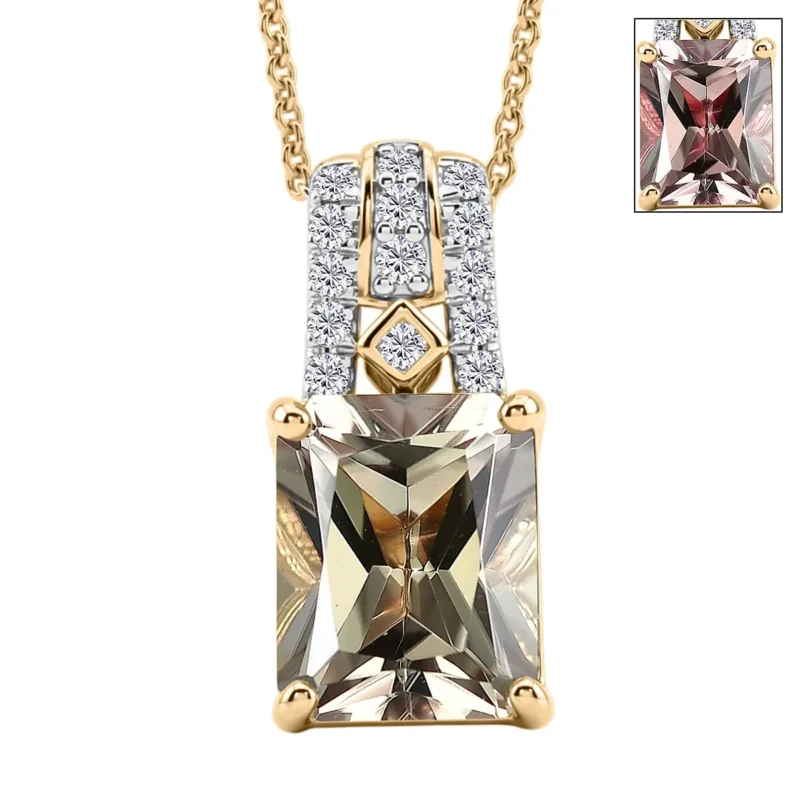 LUXORO AAA Turkizit, Weißer Diamant Schmuckset ca. 50 cm ca. 3,66 ct.