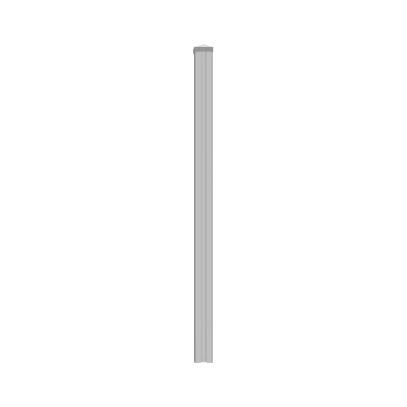ALASKA-Serie Pfosten 11,7 x 11,7 x 160 cm, inkl. 3 PVC-Leisten zum einbetonieren, PVC weiß, kartonverpackt