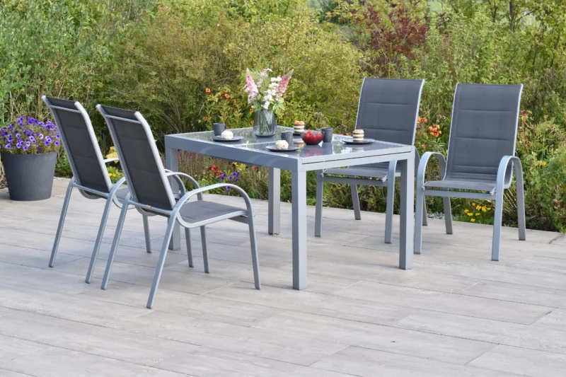 Amaro Set 5tlg., anthrazit Aluminium/Textil