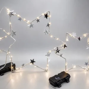 Weltbild LED Hängedeko Sternenzauber 2er Set Sterne Weihnachten Timer Deko HA23