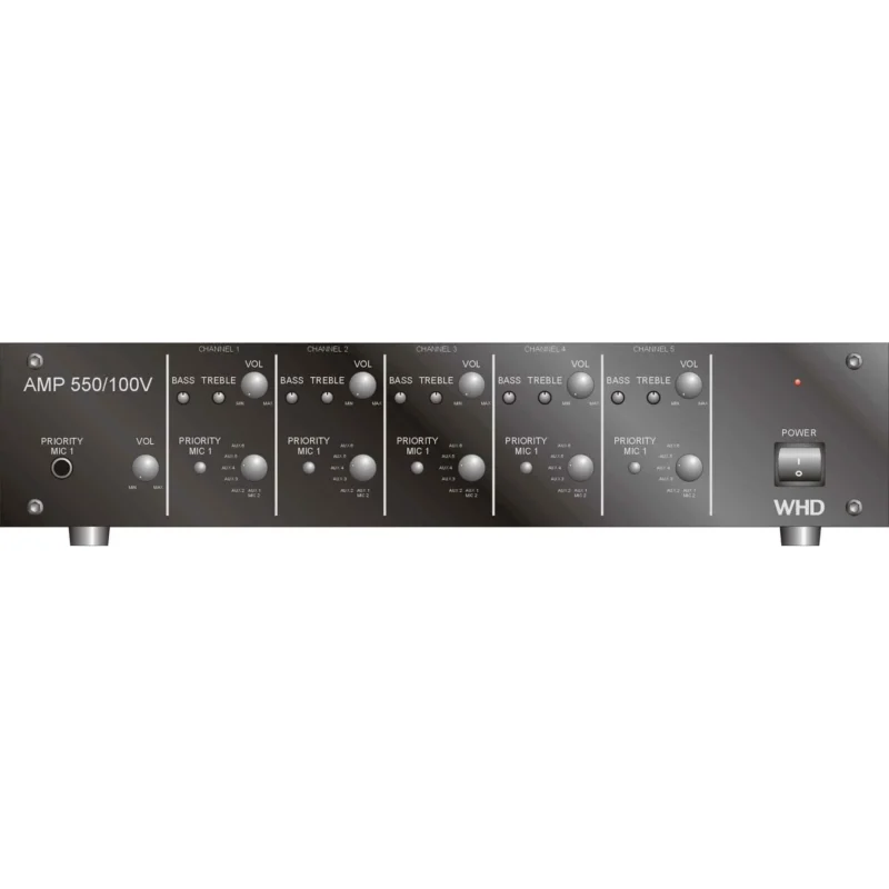 WHD - Zubehör/Ersatzteile für Beschallungssysteme Multikanalverstärker AMP550 AMP 550/100V,sw