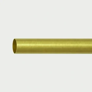Gardinenstange aus Stahl in gebürstetem Messing