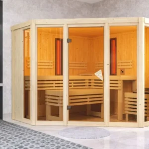 Karibu Infrarotsauna "Sauna Asta" 5 Personen 9 kW Ofen (finnisch) + Steuergerät