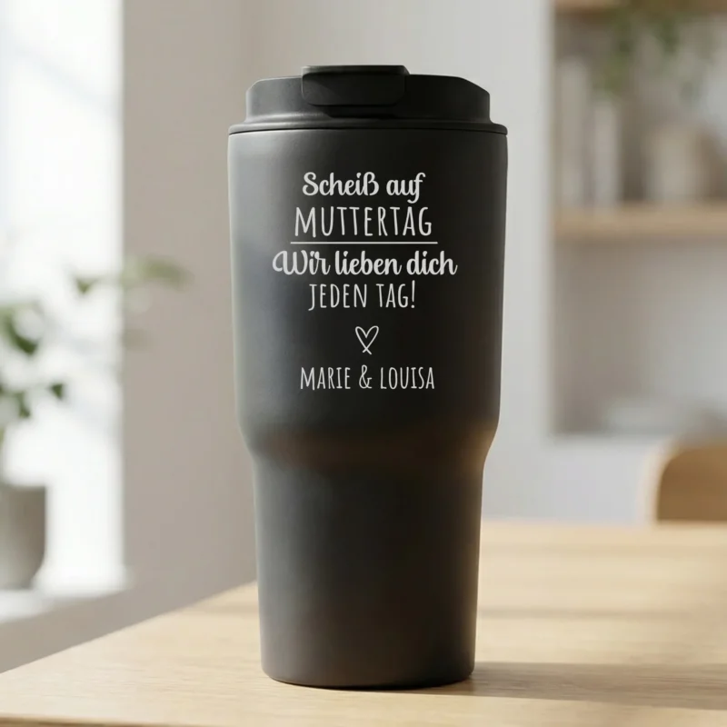 Personalisierter Thermo Kaffeebecher für Eltern, Großeltern und Partner Jeden Tag