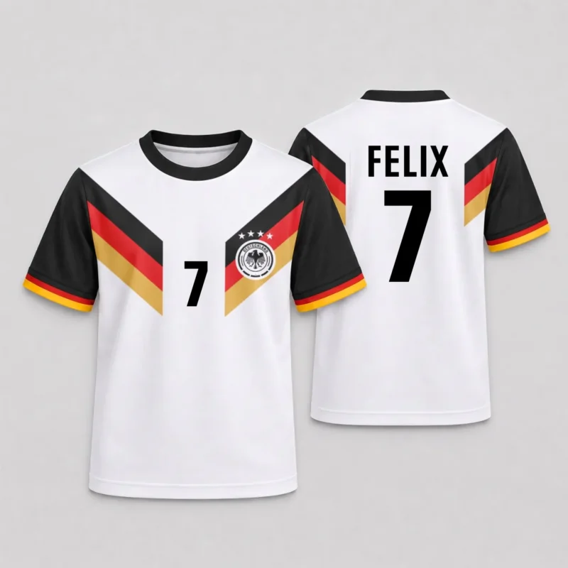 Personalisiertes Kinder-Trikot mit Namen zur Fußball-WM – WM Fieber