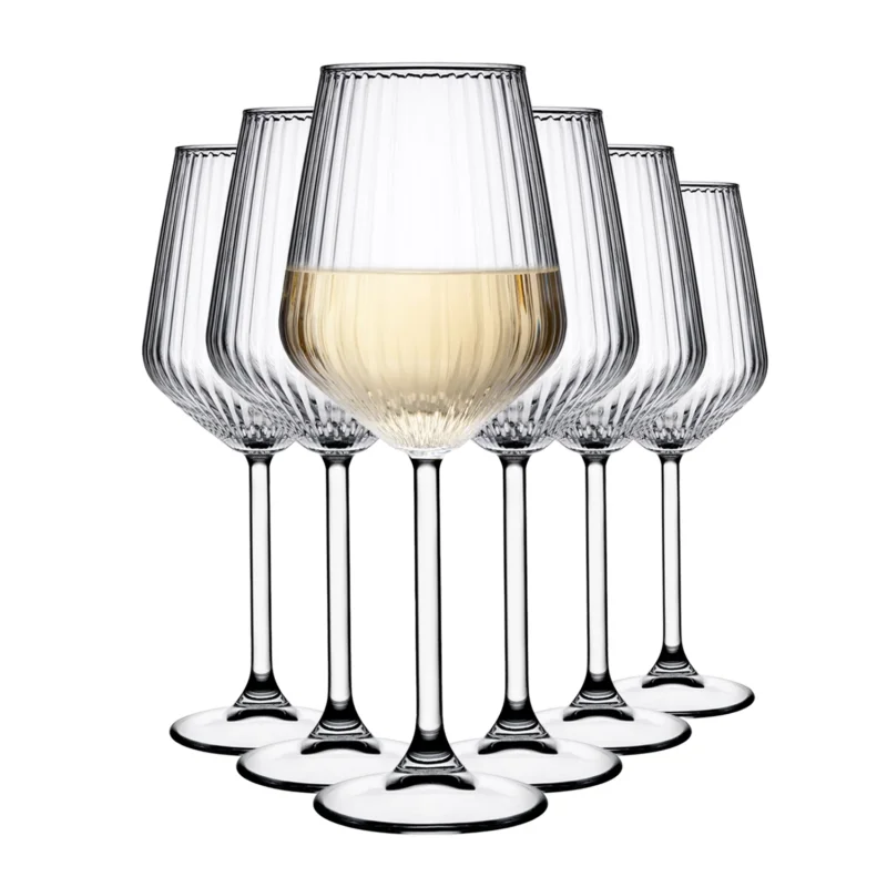 HELDENA Focus Weingläser 350 ml 6er Set aus klarem Glas für Wein und Wasser