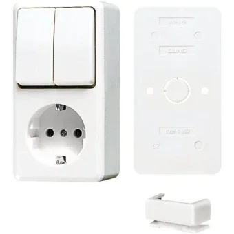 JUNG B675AWW Schakelaar/Steckdose combinatie