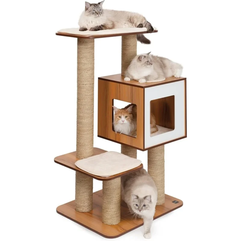 Vesper Hight Base Giant Kratzbaum für große Katzenrassen – 89x64x136,5cm