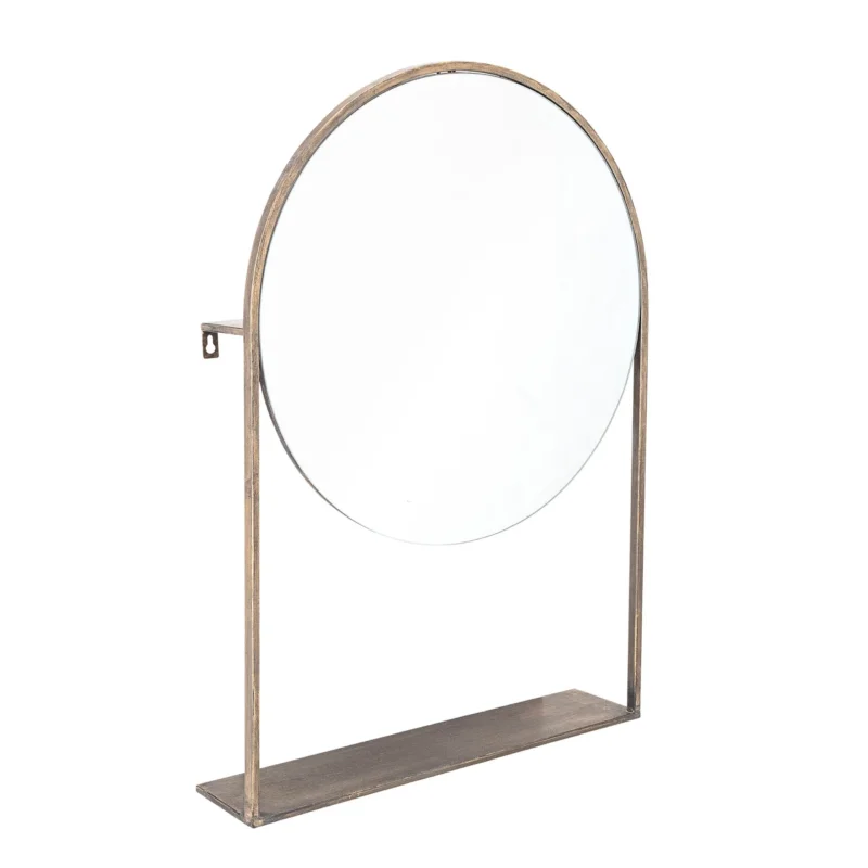 Spiegel aus Messing "Hayley" - 50x13x76 cm (Grau)