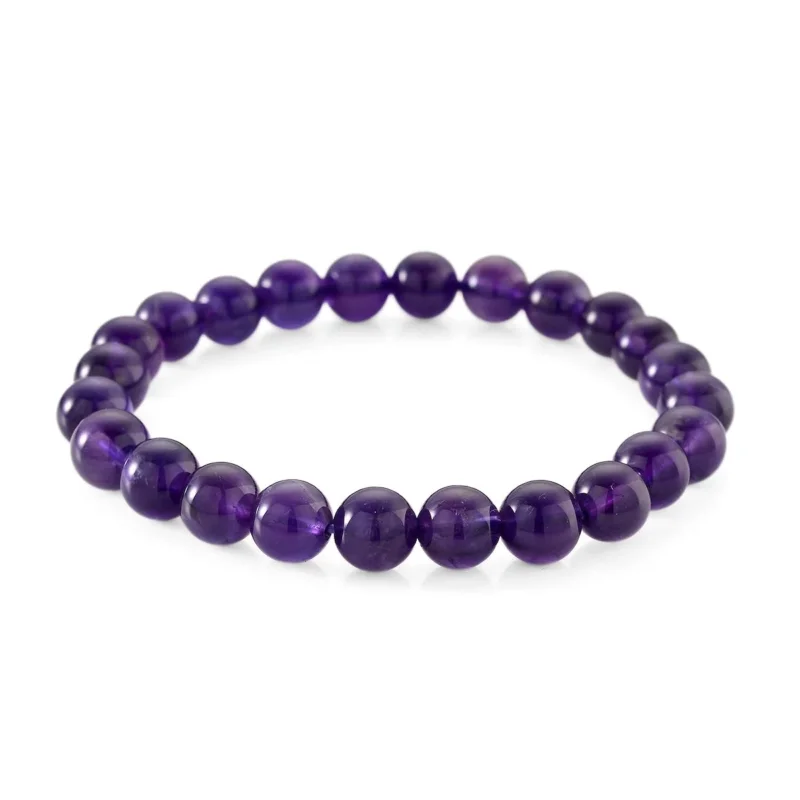 AAA Afrikanischer Amethyst Armband Flexibles (ca. 18-19 cm) ca. 90,00 ct.