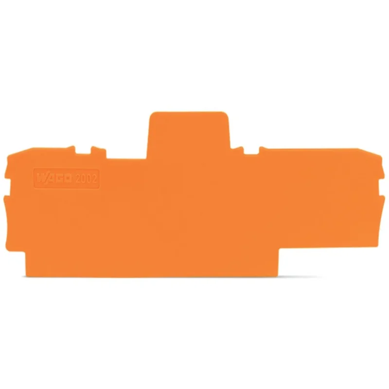WAGO - Abschluss- und Zwischenplatte für Reihenklemme Trennwand 1mm 2002-1594 1mm,orange − 25 Stück