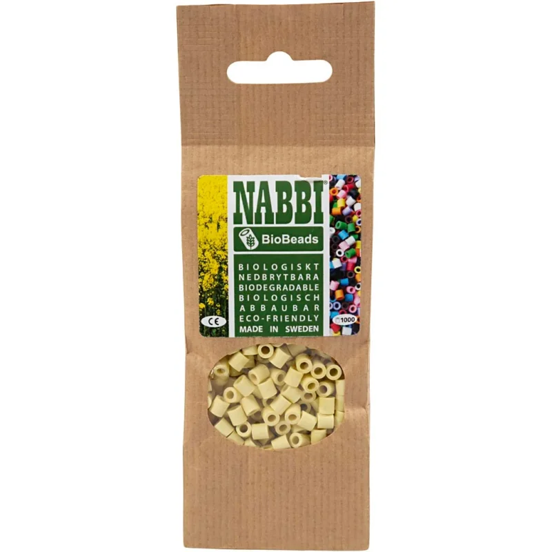NABBI BioBeads, size 5x5 mm, hole size 2,5 mm, medium, salmon (051), 1000 pc