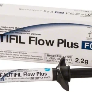 BEAUTIFIL Flow Plus Spritze F03 A3,5 vor Verpackung.