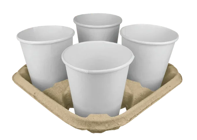 Carrier tray for 4 cups Recycled Carton (220 pcs)