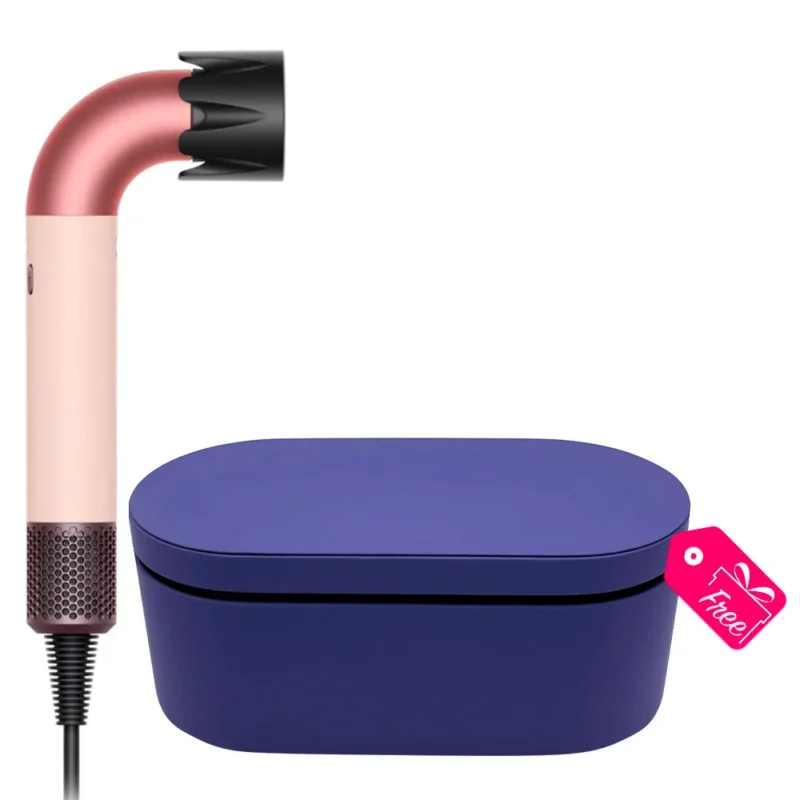 Dyson Supersonic R Phon Professional Rosa Cipria / Oro Rosa Capelli Ricci + Cofanetto Viola OMAGGIO [all]