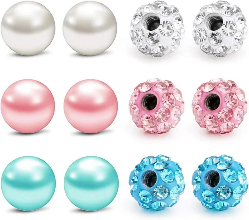Piercing Kugeln aus Edelstahl und Acryl 14G 5mm Ersatzkugeln