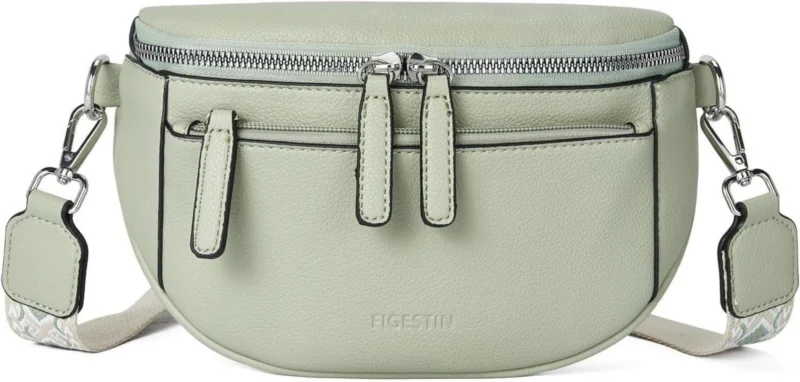 Bauchtasche Damen PU Leder Crossbody Bag Verstellbarer Riemen